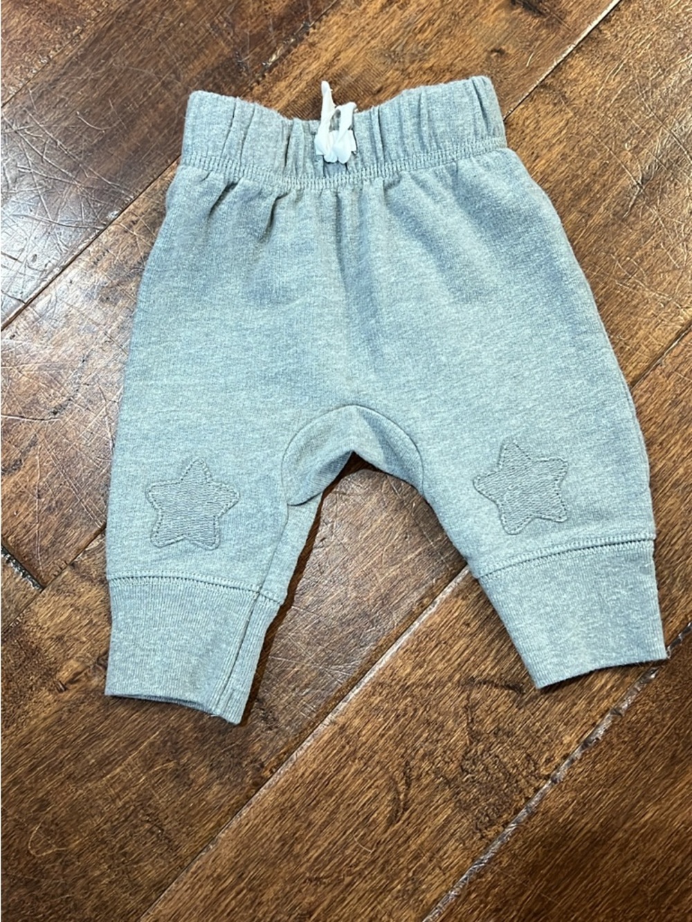 Cat Jack NB Grey Baby Jogger Pants with Star Knees